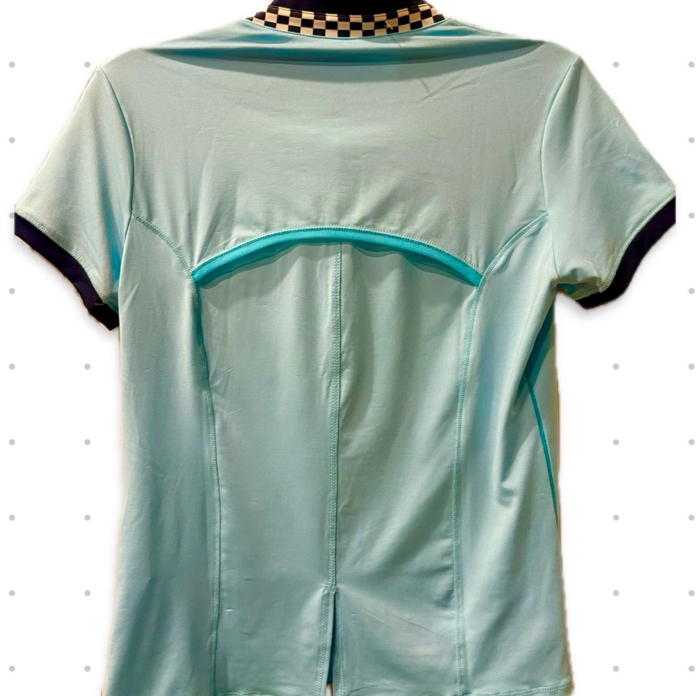 Lucky in Love Light Blue V-Neck Tee NEW - Picture 2 of 6